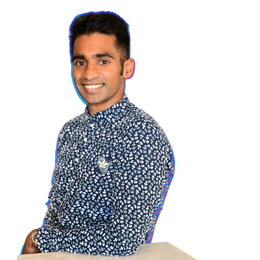 A happy vendor sells baked goods at a craft fair.